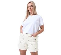 Yours Limited Collection Curve Brown Palm Tree Embroidered Shorts - Women's - Plus Size Curve