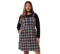 Yours Limited Collection Curve Burgundy Check Pinafore Dress - Women's - Plus Size Curve