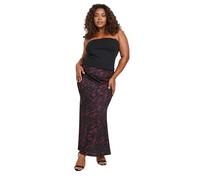Yours Limited Collection Curve Burgundy Red Leopard Print Maxi Skirt - Women's - Plus Size Curve