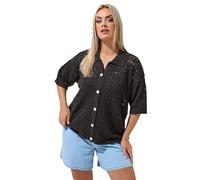 Yours Limited Collection Curve Button Through Crochet Shirt - Women's - Plus Size Curve