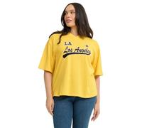 Yours Limited Collection Curve 'California 87' Rugby Collar Varsity Top - Women's - Plus Size Curve