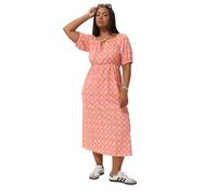 Yours Limited Collection Curve Check Print Tie Neck Midi Dress - Women's - Plus Size Curve Pink