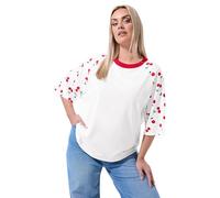 Yours Limited Collection Curve Cherry Print T-Shirt - Women's - Plus Size Curve White