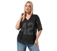 Yours Limited Collection Curve Cotton Lace V-Neck T-Shirt - Women's - Plus Size Curve
