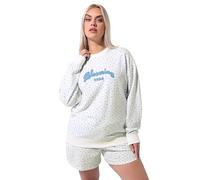 Yours Limited Collection Curve Ditsy Floral 'Blooming' Sweatshirt - Women's - Plus Size Curve White