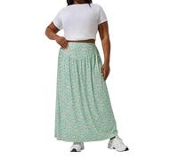 Yours Limited Collection Curve Ditsy Floral Maxi Skirt - Women's - Plus Size Curve Green