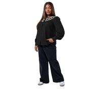 Yours Limited Collection Curve Embroidered Oversized Collar Top - Women's - Plus Size Curve Black