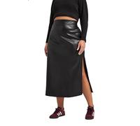 Yours Limited Collection Curve Faux Leather Maxi Skirt - Women's - Plus Size Curve Black
