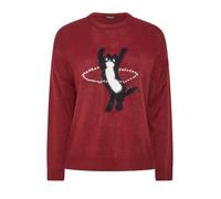 Yours Limited Collection Curve Fluffy Cat Knitted Jumper - Women's - Plus Size Curve