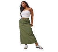 Yours Limited Collection Curve Green Cargo Maxi Skirt - Women's - Plus Size Curve