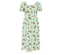 Yours Limited Collection Curve Green Cherry Gingham Bardot Dress - Women's - Plus Size Curve