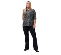 Yours Limited Collection Curve Grey Leopard Print Mesh Boxy T-Shirt - Women's - Plus Size Curve
