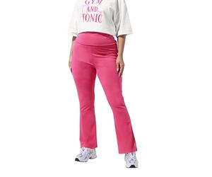 Yours Limited Collection Curve Hot Pink Fold Over Kick Flare Leggings - Women's - Plus Size Curve