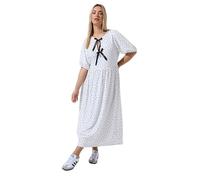 Yours Limited Collection Curve Ivory Polka Dot Bow Dress - Women's - Plus Size Curve