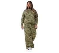 Yours Limited Collection Curve Khaki Camo Wide Leg Joggers - Women's - Plus Size Curve
