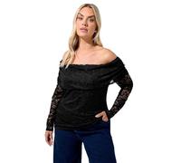 Yours Limited Collection Curve Lace Bardot Top - Women's - Plus Size Curve Black