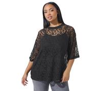 Yours Limited Collection Curve Lace T-Shirt - Women's - Plus Size Curve
