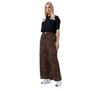 Yours Limited Collection Curve Leopard Boxer Waist Trousers - Women's - Plus Size Curve Brown