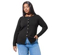 Yours Women's Long Sleeve Knitted Top in Black | Size: 22/24