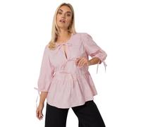 Yours Limited Collection Curve Metallic Heart Bow Tie Front Top - Women's - Plus Size Curve