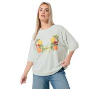 Yours Limited Collection Curve Mint Green Fruit T-Shirt - Women's - Plus Size Curve