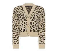 Yours Limited Collection Curve Natural Leopard Print Cardigan - Women's - Plus Size Curve Brown