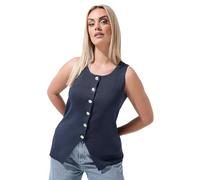 Yours Limited Collection Curve Navy Knitted Waistcoat - Women's - Plus Size Curve