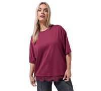 Yours Limited Collection Curve Oversized Lace Hem T-Shirt - Women's - Plus Size Curve