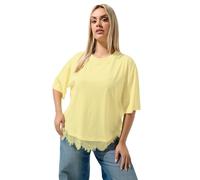 Yours Limited Collection Curve Oversized Lace Hem T-Shirt - Women's - Plus Size Curve