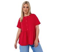Yours Limited Collection Curve Peplum Top - Women's - Plus Size Curve Red