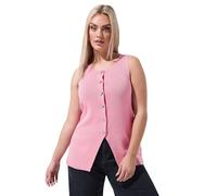 Yours Limited Collection Curve Pink Compact Knitted Waistcoat - Women's - Plus Size Curve