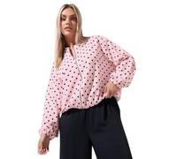 Yours Women's Polka Dot Bomber Jacket in Baby Pink | Size: 16 Yours Baby Pink 16