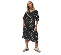 Yours Limited Collection Curve Polka Dot Collared Dress - Women's - Plus Size Curve Black