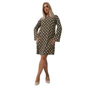 Yours Limited Collection Curve Polka Dot Mini Dress - Women's - Plus Size Curve Brown