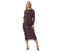 Yours Limited Collection Curve Red Floral Mesh Midi Dress - Women's - Plus Size Curve