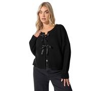 Yours Limited Collection Curve Satin Bow Front Cardigan - Women's - Plus Size Curve Black