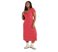 Yours Limited Collection Curve Stripe Twist Front Midi Dress - Women's - Plus Size Curve Red