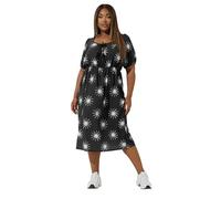 Yours Limited Collection Curve Sun Bow Tie Front Midi Dress - Women's - Plus Size Curve Black