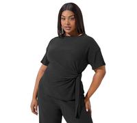 Yours Limited Collection Curve Textured Tie Top - Women's - Plus Size Curve Black