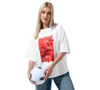 Yours Limited Collection Curve 'Three Lions' England Football T-Shirt - Women's - Plus Size Curve