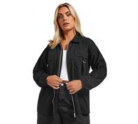 Yours Limited Collection Curve Utility Shacket Jacket - Women's - Plus Size Curve Black