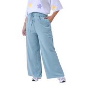 Yours Limited Collection Curve Washed Cargo Joggers - Women's - Plus Size Curve Blue
