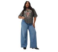 Yours Limited Collection Curve Western Cut Out Detail Top - Women's - Plus Size Curve Grey