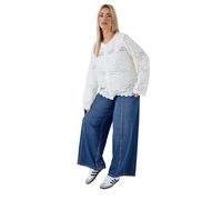 Yours Limited Collection Curve White Floral Crochet Cardigan - Women's - Plus Size Curve