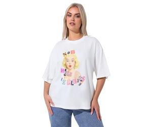 Yours Limited Collection Curve White 'Not Here to Please' T-Shirt - Women's - Plus Size Curve