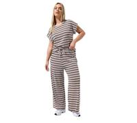 Yours Limited Collection - Limited Colleciton Curve Stripe Ribbed Wide Leg Trousers - Women's - Plus Size Curve