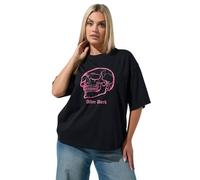 Yours Limited Collection Skull Glow in The Dark T-Shirt - Women's - Plus Size Curve