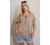 Yours Linen Marl Top In Natural Natural 16
