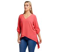 Yours London Curve Asymmetric Hem Blouse - Women's - Plus Size Curve Pink