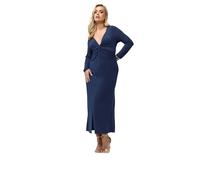 Yours London Curve Berry Knot Front Maxi Dress - Women's - Plus Size Curve